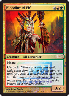 (Promo-FNM)Bloodbraid Elf/血編み髪のエルフ